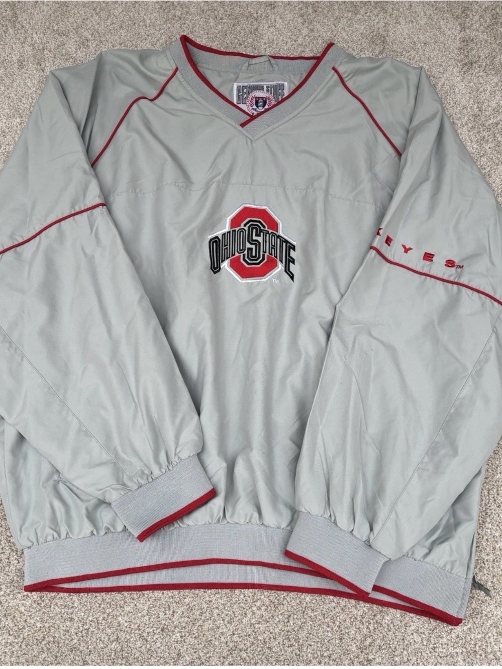Ohio State Buckeyes Genuine Stuff Collegiate Pull Over Windbreaker Men's Size XL